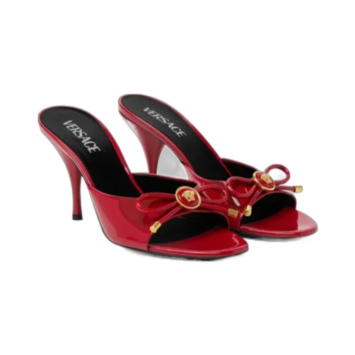 Versace Medusa Bow-Detailed Open-Toe Mules