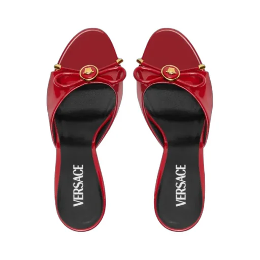 Versace Medusa Bow-Detailed Open-Toe Mules