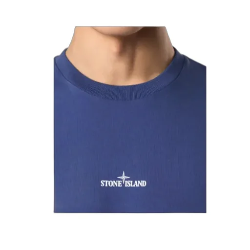 Stone Island Logo Printed Crewneck T-Shirt