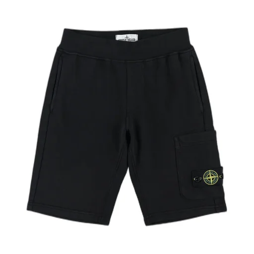 Stone Island Junior Compass-Patch Elasticated Waistband Shorts
