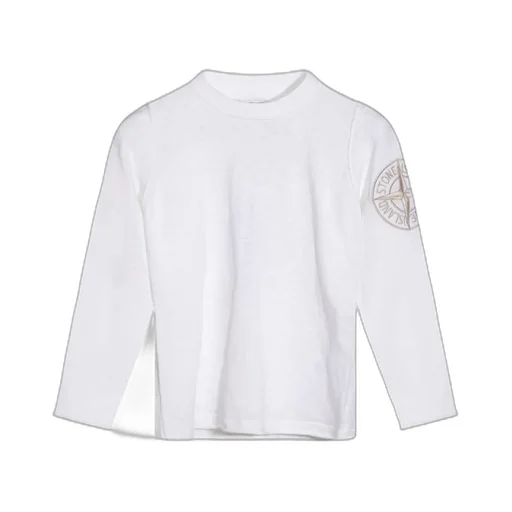 Stone Island Junior Compass Embroidered Long-Sleeved T-Shirt