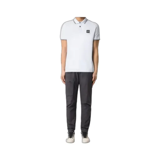 Stone Island Compass-Badge Piqué Short-Sleeved Polo Shirt