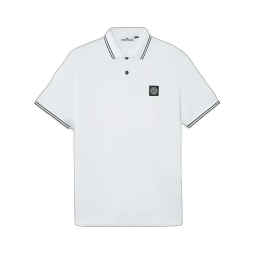 Stone Island Compass-Badge Piqué Short-Sleeved Polo Shirt