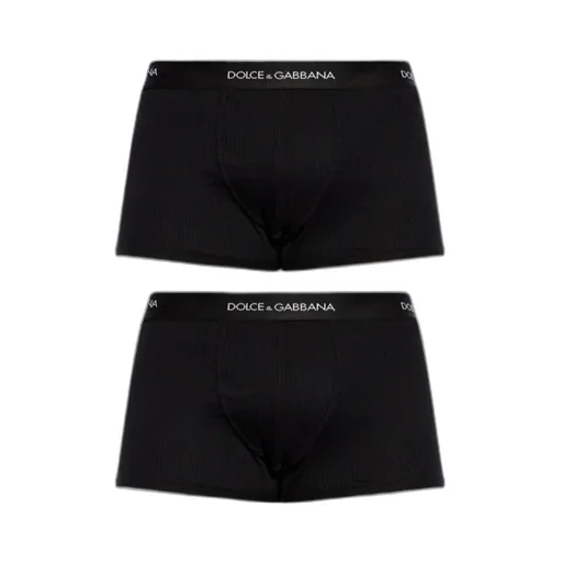 Dolce & Gabbana Logo Waistband Pack Of Two Boxers