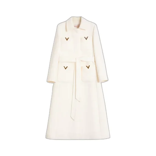 Valentino Drill Long Sleeved Belted Coat