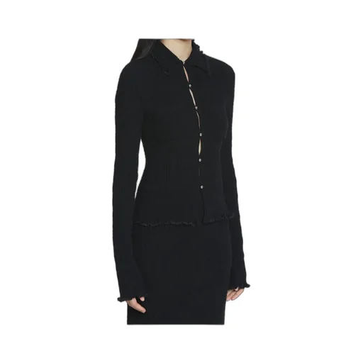 Lanvin Ribbed Buttoned Cardigan