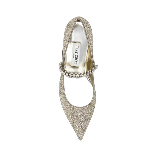 Jimmy Choo Bing Glittery Flat Shoes