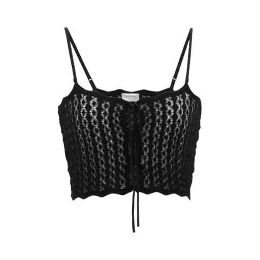 Crop Top In Pointelle Knit