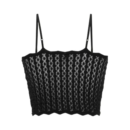 Crop Top In Pointelle Knit