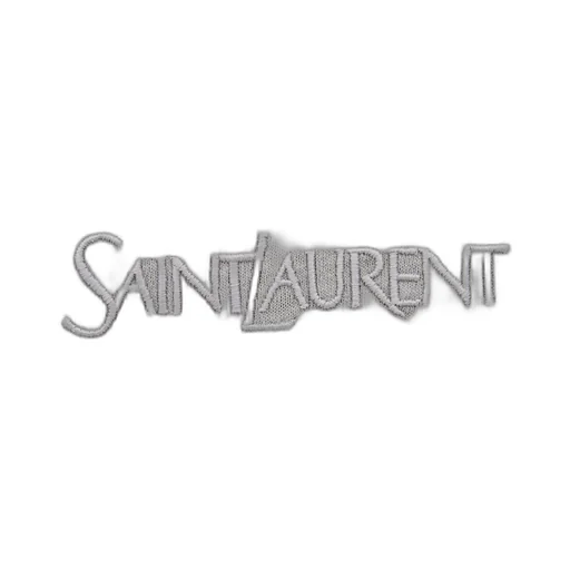 Saint Laurent Logo Embroidered Crewneck T-Shirt