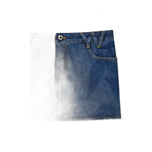 Vivienne Westwood Crease Effect Denim Mini Skirt