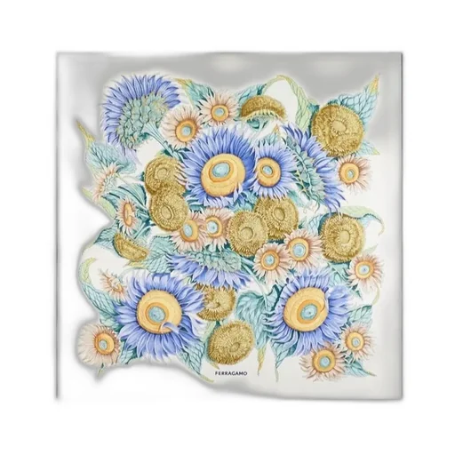 Sunflower Printed Silk Scarf