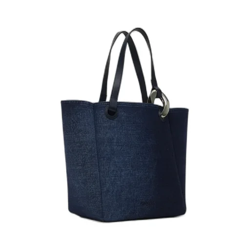 Jw Anderson Magnetic Fastened Denim Tote Bag