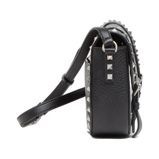 Small Rockstud Grainy Calfskin Crossbody Bag
