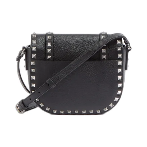Small Rockstud Grainy Calfskin Crossbody Bag