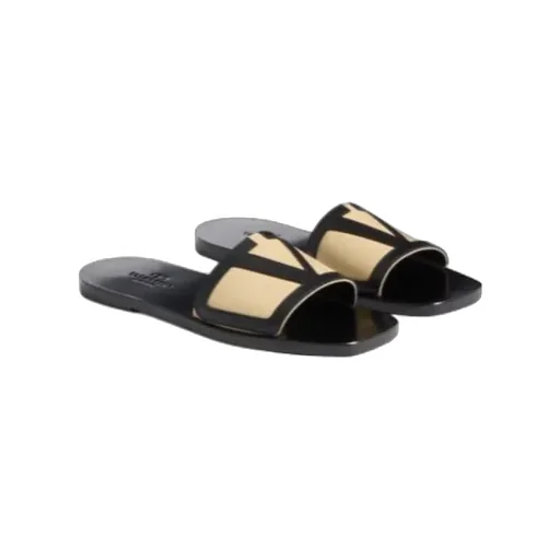 Valentino Vlogo Signature Square Open Toe Sandals