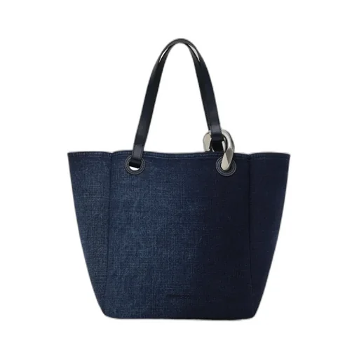 Jw Anderson Magnetic Fastened Denim Tote Bag