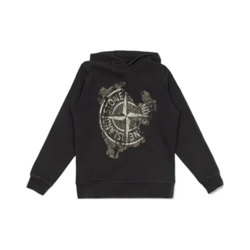Stone Island Junior Logo-Printed Hoodie
