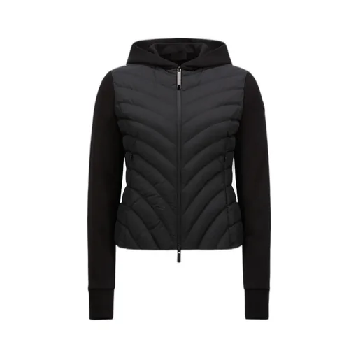 Moncler Padded Diagonal-Quilted Zip-Up Jacket