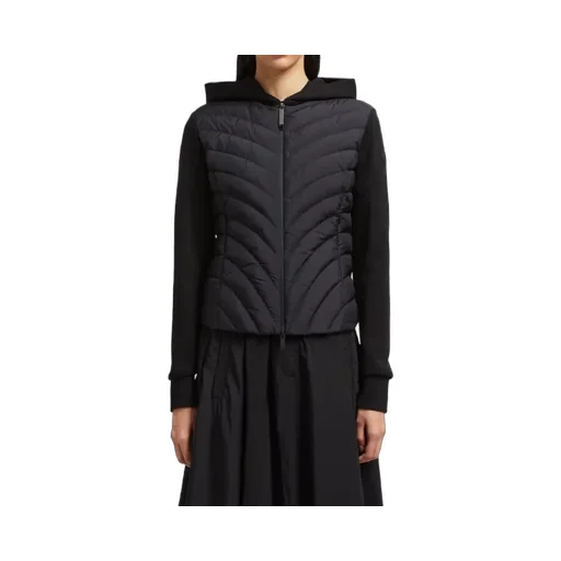 Moncler Padded Diagonal-Quilted Zip-Up Jacket