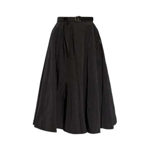 Moncler Belted Flared Midi Skirt
