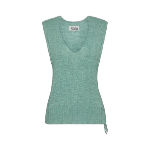 Maison Margiela Fussbett V-Neck Knitted Top