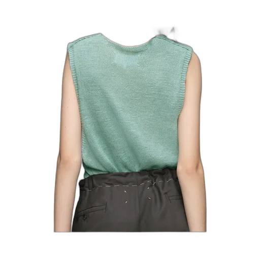 Maison Margiela Fussbett V-Neck Knitted Top