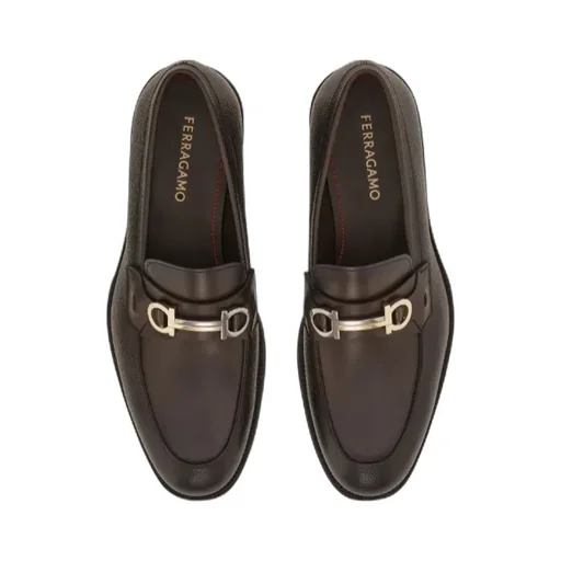 Ferragamo Gancini Ornament Moccasin Shoes