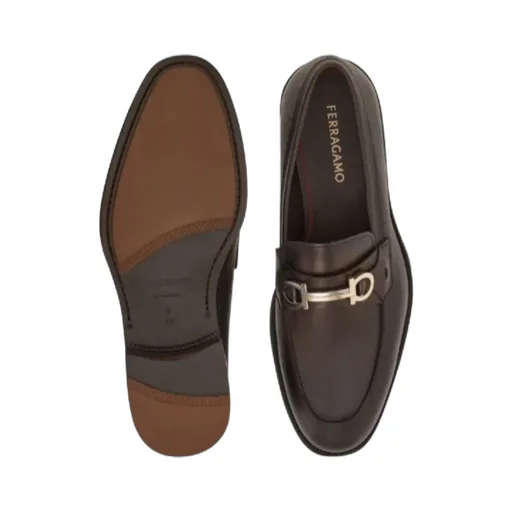 Ferragamo Gancini Ornament Moccasin Shoes