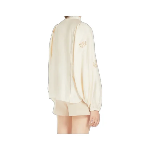 Max Mara Caladio Embellished Long-Sleeved Top