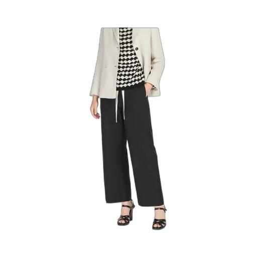 's Max Mara Argento Drawstring Wide Leg Trousers