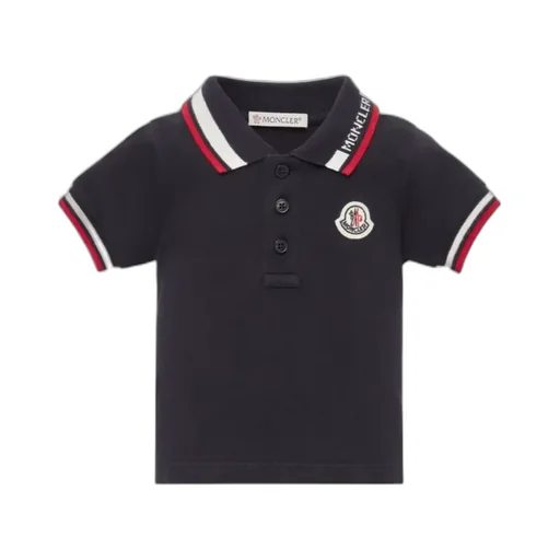 Moncler Enfant Tricolor-Trimmed Piquet Polo Shirt