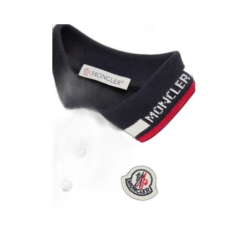 Moncler Enfant Tricolor-Trimmed Piquet Polo Shirt