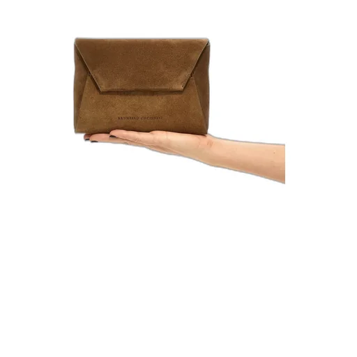 Brunello Cucinelli Logo Debossed Envelope Shoulder Bag