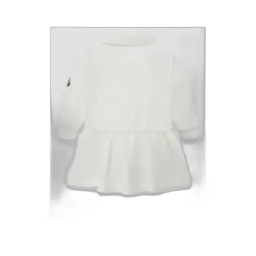 Moncler Enfant Embroidered Logo Long Sleeve Polo Dress