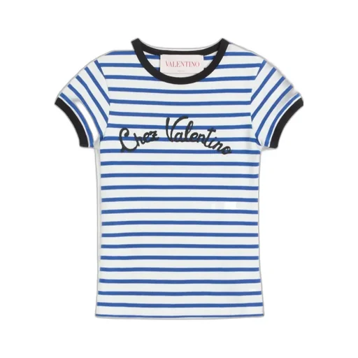 Valentino Striped Crewneck T-Shirt