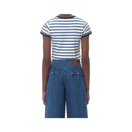 Valentino Striped Crewneck T-Shirt