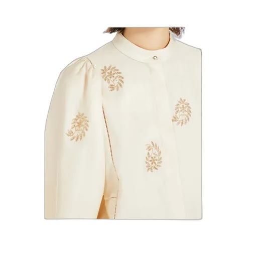 Max Mara Caladio Embellished Long-Sleeved Top