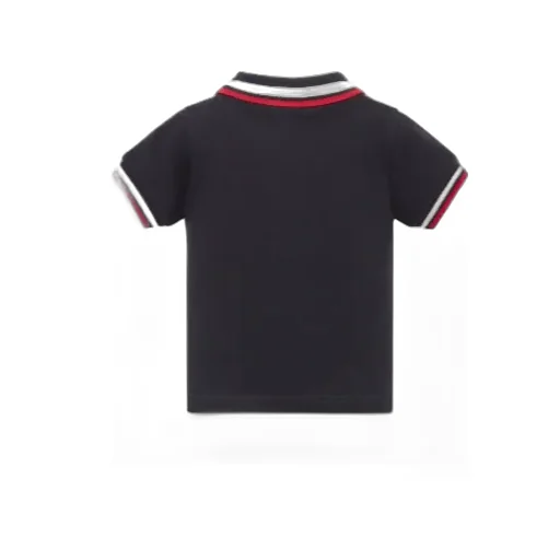 Moncler Enfant Tricolor-Trimmed Piquet Polo Shirt
