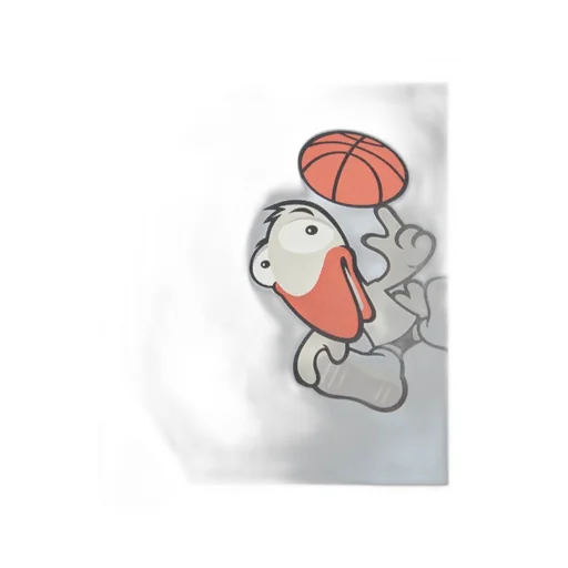 Basketball Motif Cotton T-Shirt
