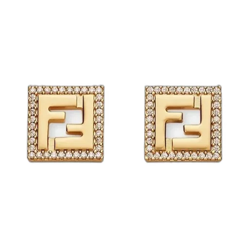Fendi Forever Fendi Embellished Stud Earrings