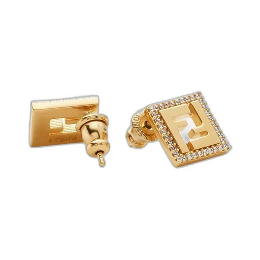 Fendi Forever Fendi Embellished Stud Earrings