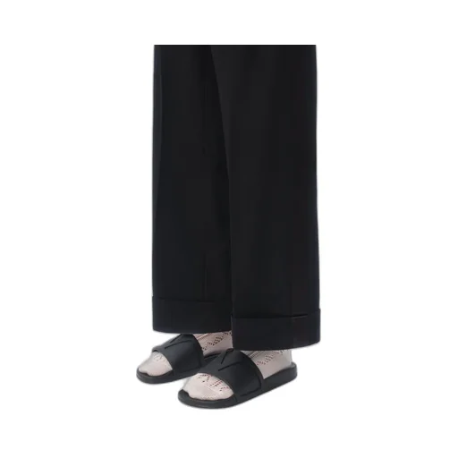 Valentino Logo Embossed Slip-On Slides