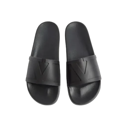 Valentino Logo Embossed Slip-On Slides