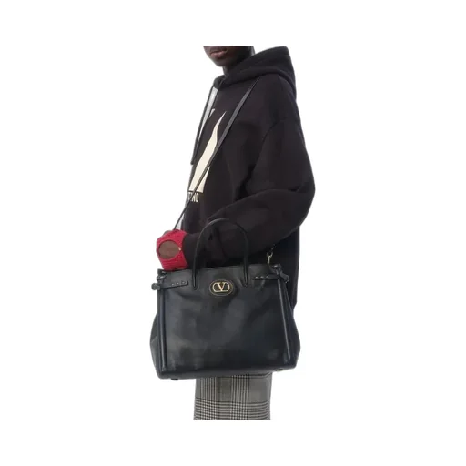Valentino Vlogo Plaque Top Handle Bag
