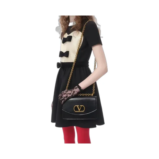 Valentino Bow Detailed Crewneck Short-Sleeved Dress