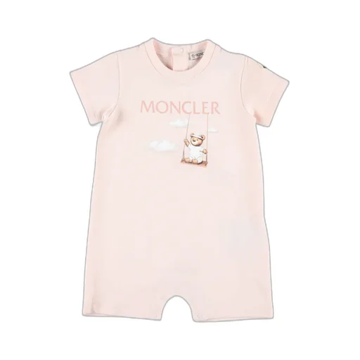 Teddy Bear Motif Cotton Romper