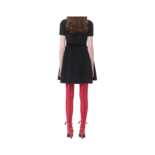 Valentino Bow Detailed Crewneck Short-Sleeved Dress
