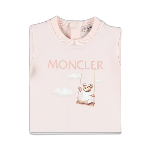 Teddy Bear Motif Cotton Romper