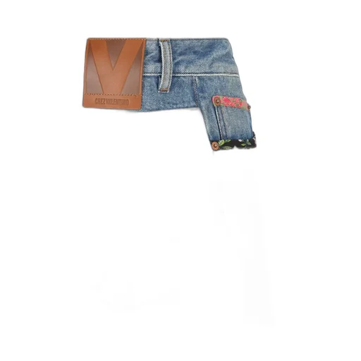 Valentino Logo Patch Straight Leg Jeans